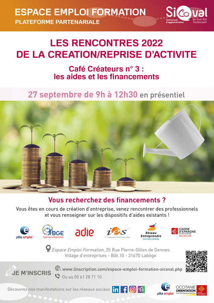 Café Créateurs n° 3 :
les aides et les financements