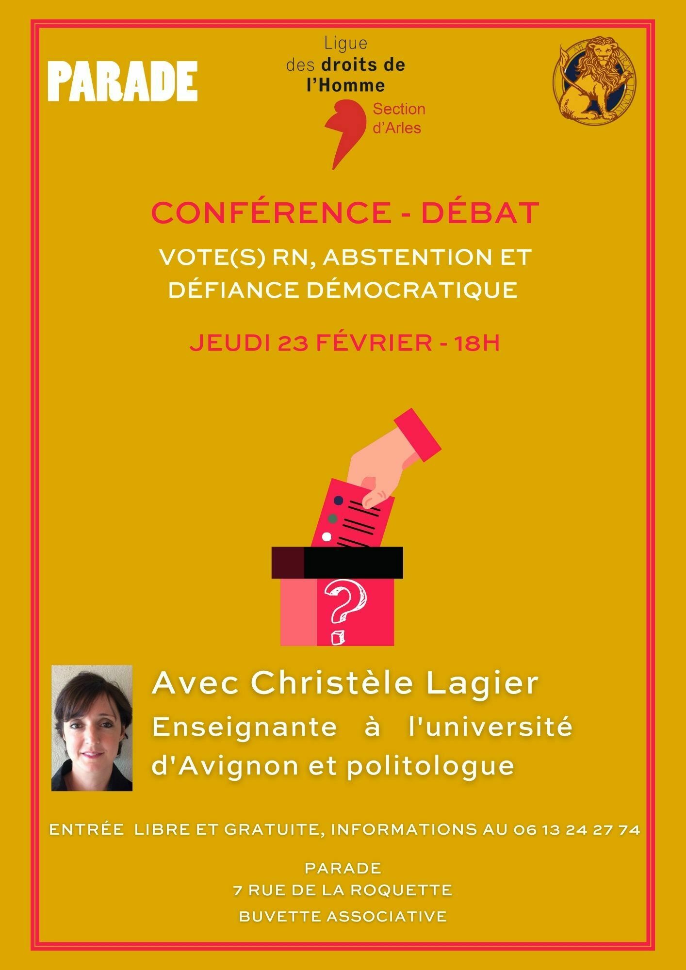 La politologue Christèle Lagier, invitée par la Ligue des Droits de l'Homme, analyse les résultats électoraux actuels.