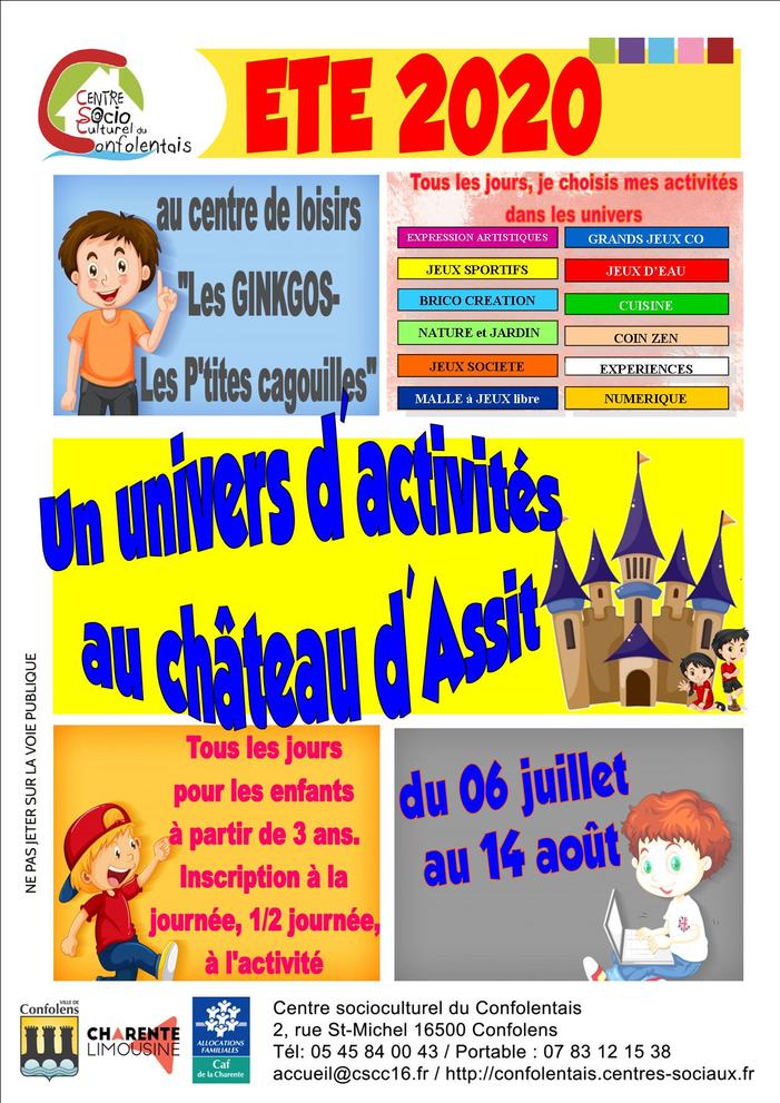 Centre loisirs Eté 2020