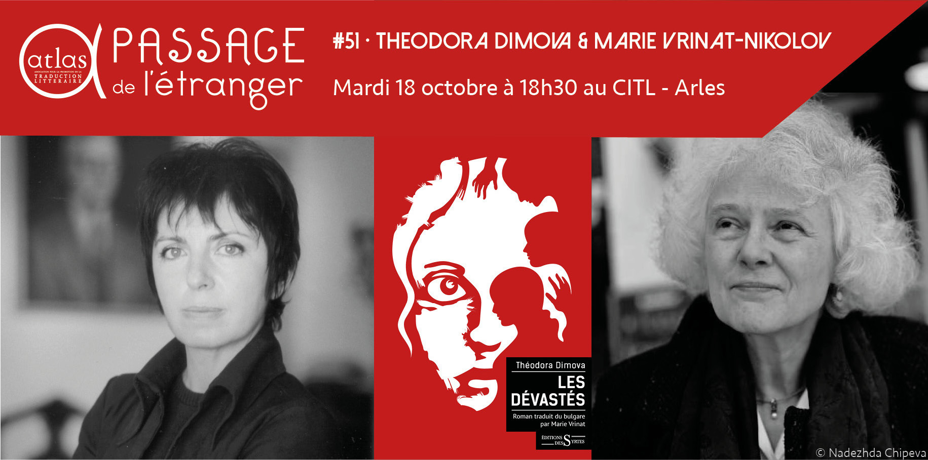 Rencontre littéraire avec Théodora Dimova et Marie Vrinat-Nikolov, lauréates du Prix Fragonard de littérature étrangère 2022.
