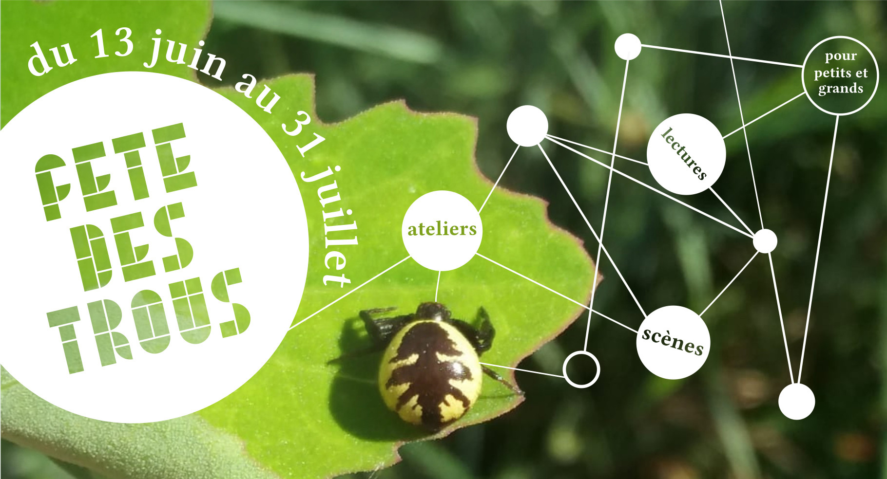 ReTROUvons-nous à la fête des TROUS ! Du 13 juin au 31 juillet à la Verrerie (Trinquetaille, Arles), des ateliers créatifs, des scènes inspirantes et d'autres surprises... pour petits et grands
