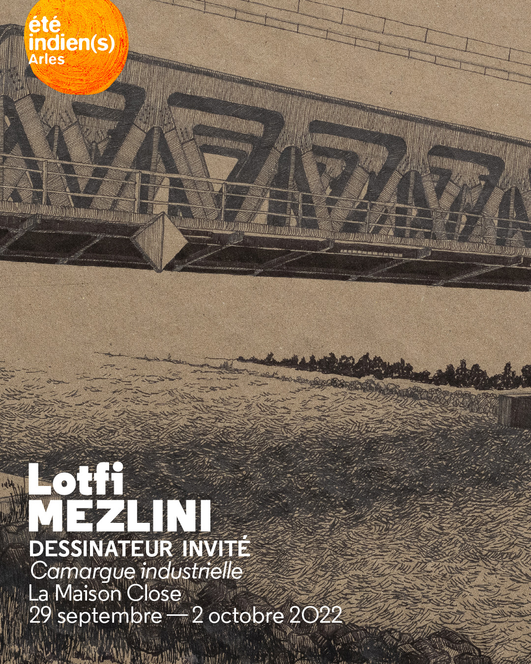 Un temps fort...L'exposition "Camargue industrielle" de l'artiste invité Lotfi Mezlini à La Maison Close.