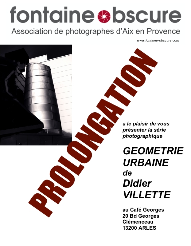 Exposition de la série photographique "Géométrie urbaine" de Didier Villette au Café Georges